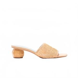 NEW FRANCES VALENTINE women's raffia mesh slide sandal in natural